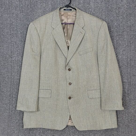 Vintage Polo University Ralph Lauren Blazer Mens 50 T Herringbone Silk & Wool - Picture 1 of 15